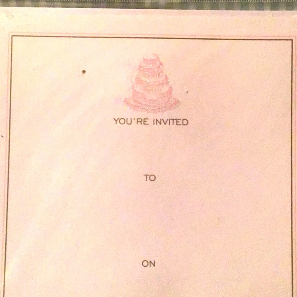 Wedding shower invites.  Glitter and satin bows. 10 invites per pack x 4 packs - Picture 2 of 7